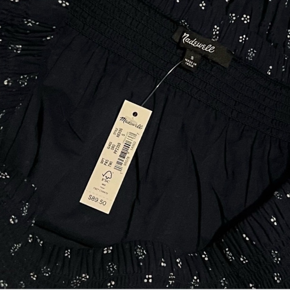 Madewell Smock-Waist Ruffle Mini Skirt – Bandana Flower Print – Size Small NWT - Picture 3 of 11